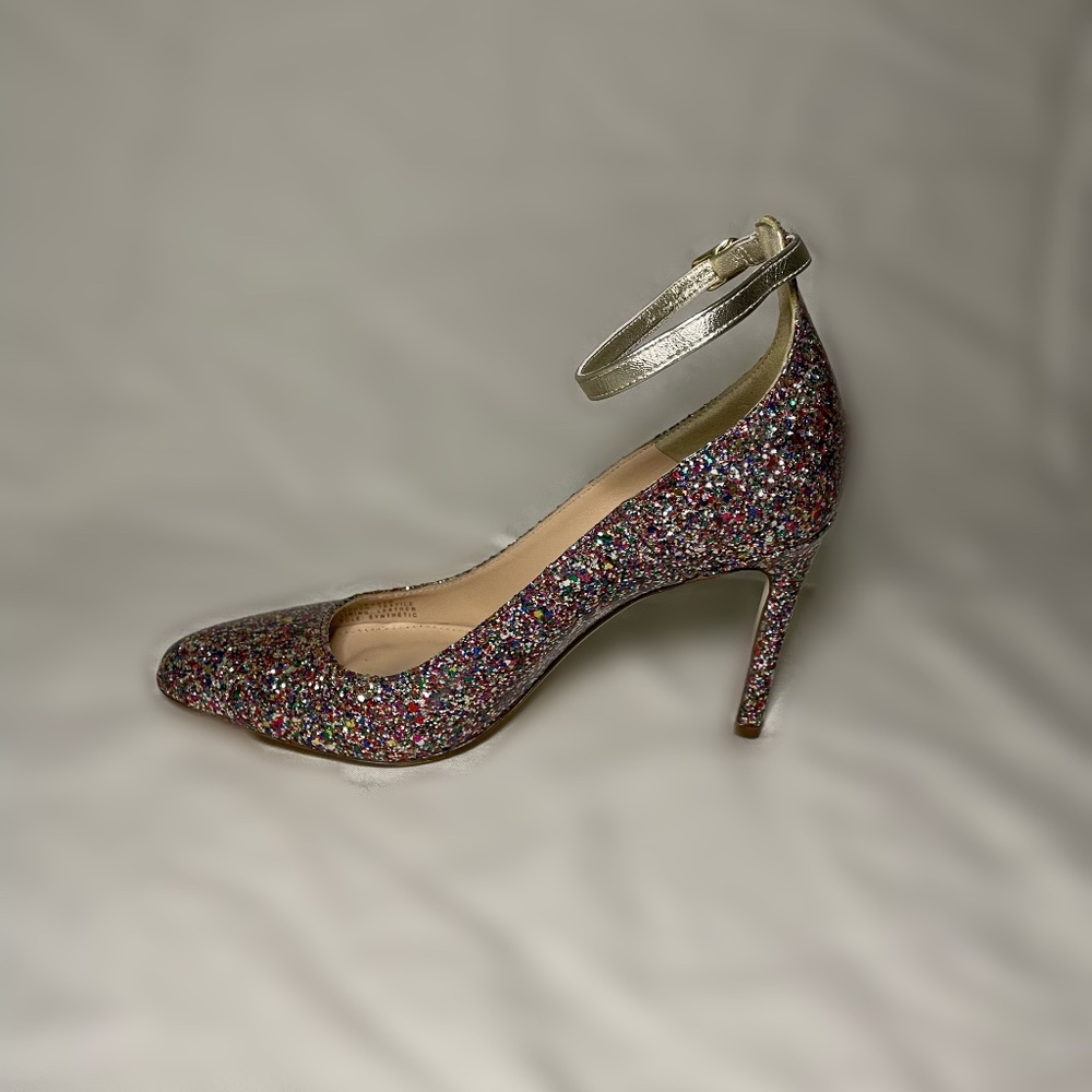 Rainbow Coated Glitter Heel JCrew